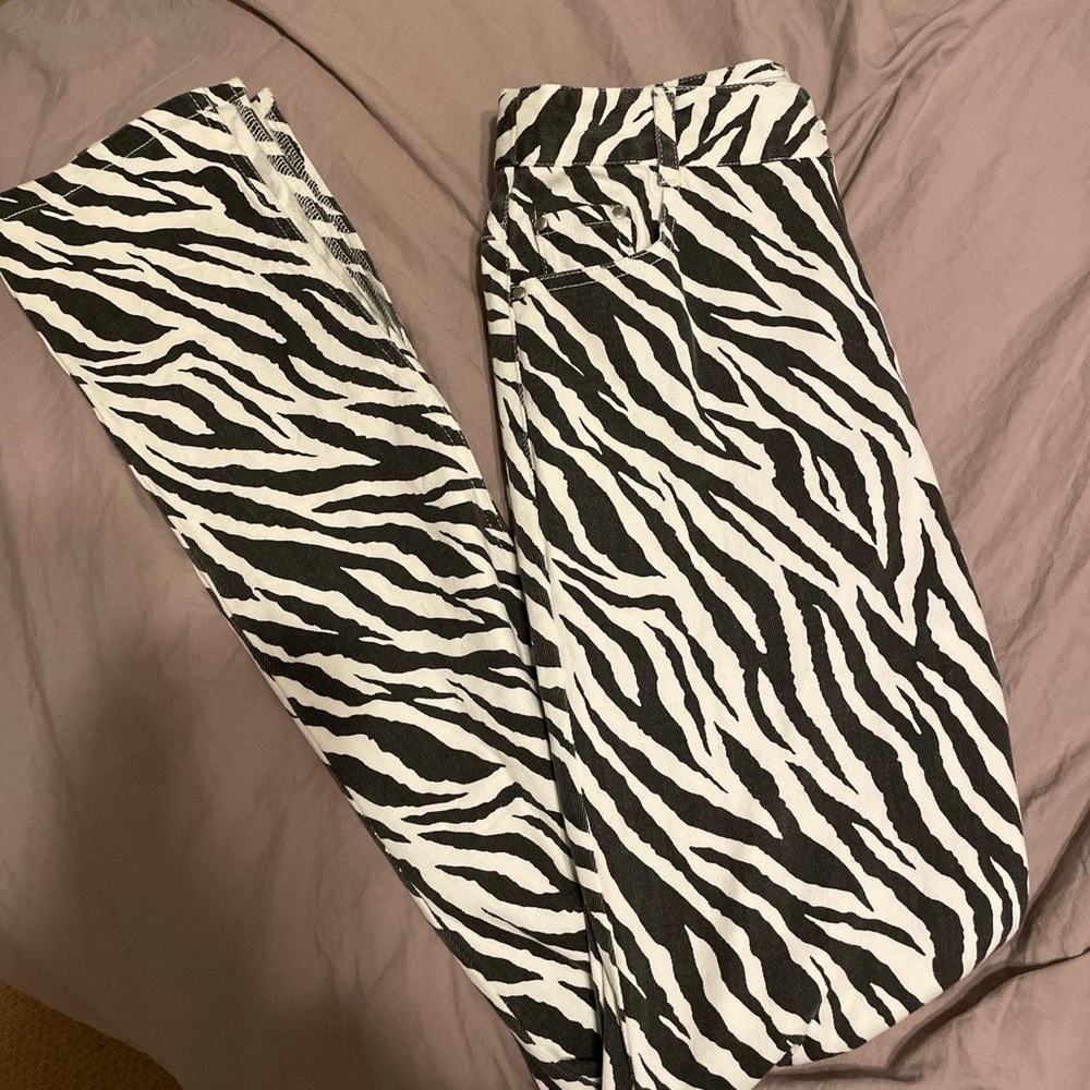 Size Small Zebra Pattern Pants - image 1